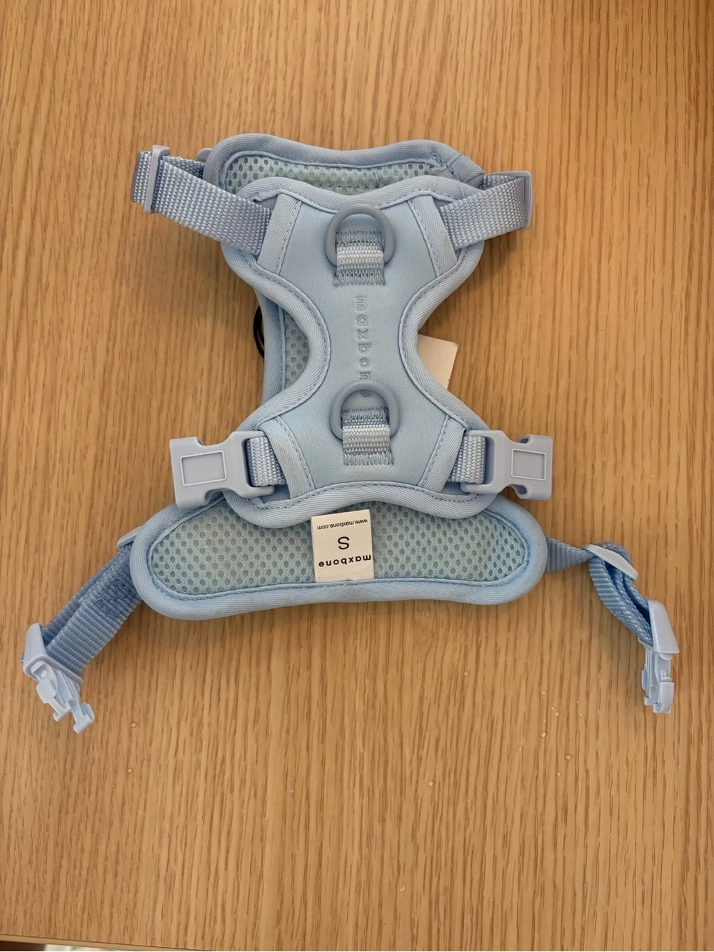 Maxbone Soft Light Blue Padded Dog Harness